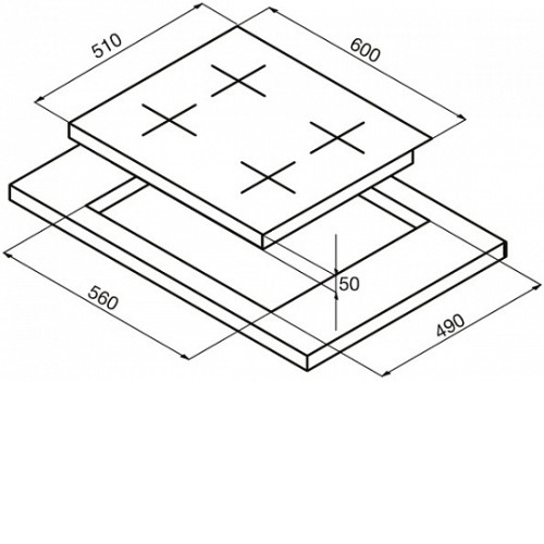 Поверхность KORTING hk 6355 b