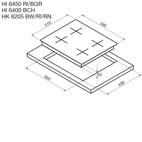Поверхность KORTING hk 6205 rn