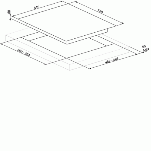 Газовая варочная панель Smeg PV675CNR