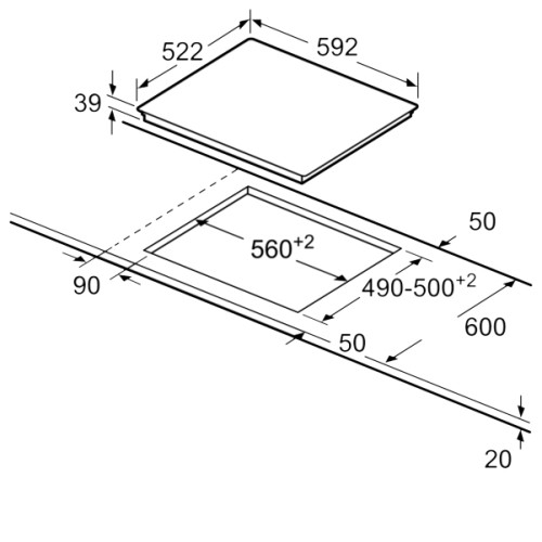 Поверхность BOSCH PKF651FP3E