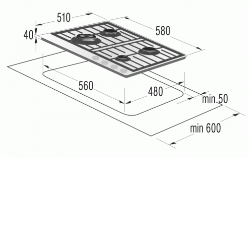 Поверхность GORENJE gktg6sy2w
