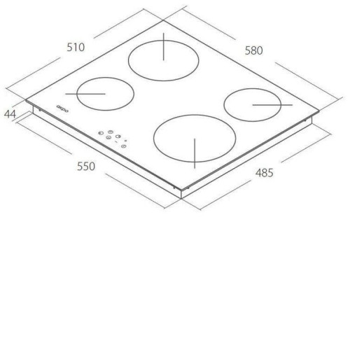 Стеклокерамическая панель AKPO PKA 58008