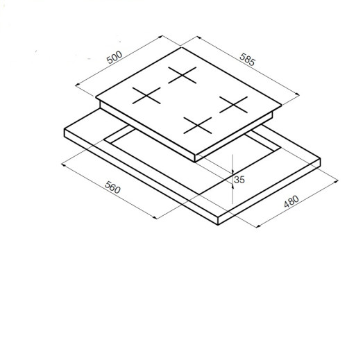 Поверхность KORTING hg 685 cx