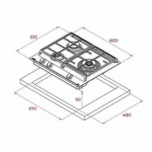 Газовая панель Teka GZC 63310 XBN BLACK (112570138)