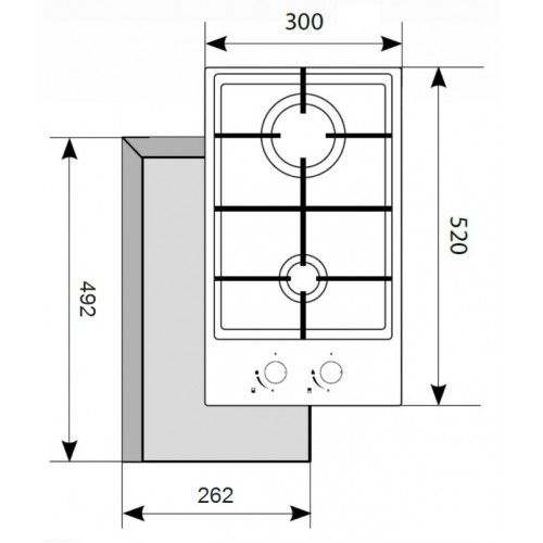 Газовая панель AKPO PGA 302 FGC bl