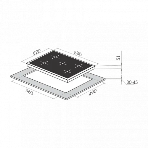 Газовая поверхность MAUNFELD MGHG.75.13W_WHITE GLASS