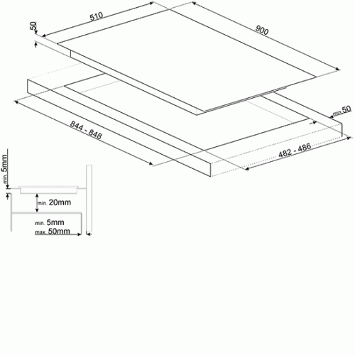 Комбинированная варочная панель Smeg PM6912WLDX