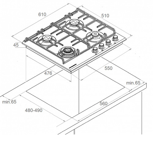 Варочная поверхность KUPPERSBERG FS 601 W Silver