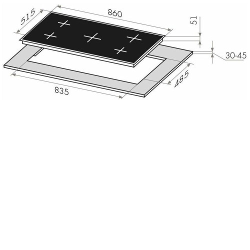 Газовая панель Maunfeld EGHE.95.33CBG.R/G