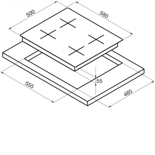 Поверхность KORTING hgg 685 ctw