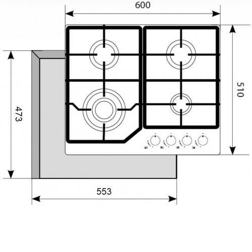 Газовая панель AKPO PGA 604 FXC