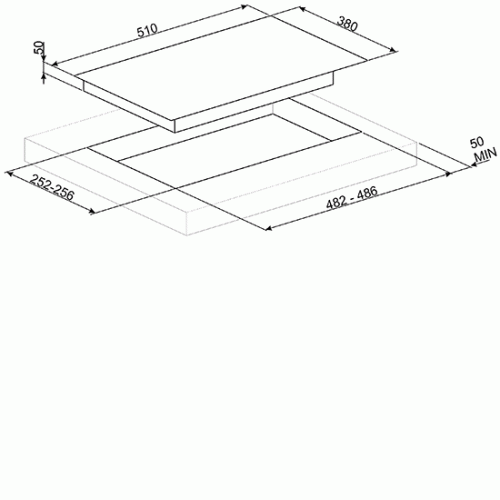 Газовая варочная панель Smeg PV632CNR