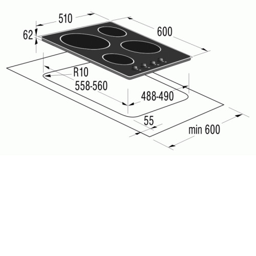 Поверхность GORENJE ec 630 rbr