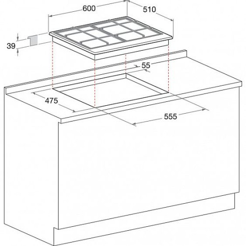 Газовая панель HOTPOINT-ARISTON PCN641TIXHARU