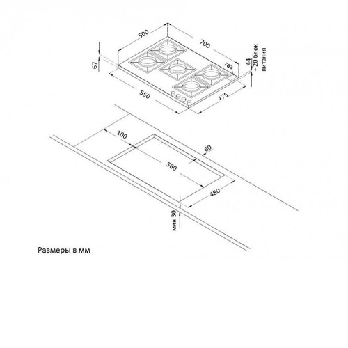 Поверхность KORTING hg 7115 ctrr