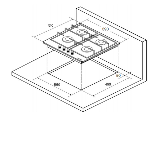 Варочная панель TEKA PAC 60 4G AI AL CI BLACK (40245108)