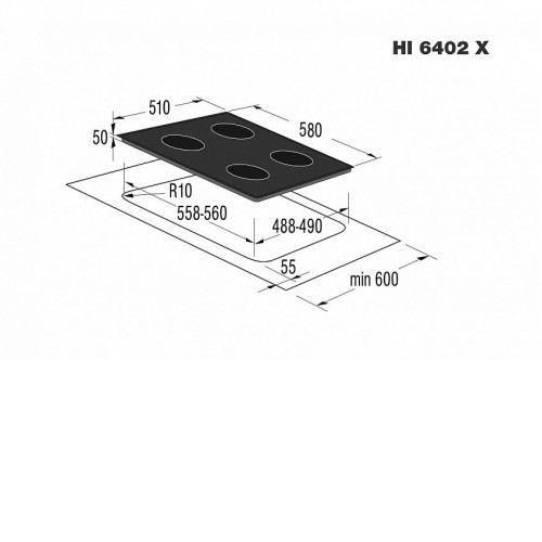 Индукционная стеклокерамич. панель Korting HI 6402 BW