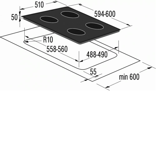 Поверхность GORENJE ect 620 bxc