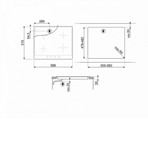 Варочная поверхность SMEG SI964NM