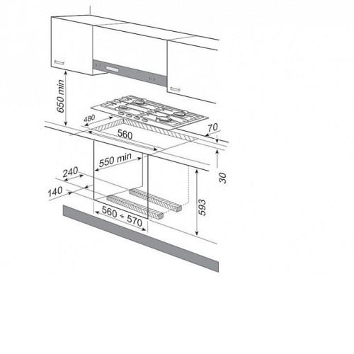 Поверхность KORTING hg 650 ctri