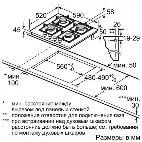 Газовая поверхность BOSCH ppp616c91r