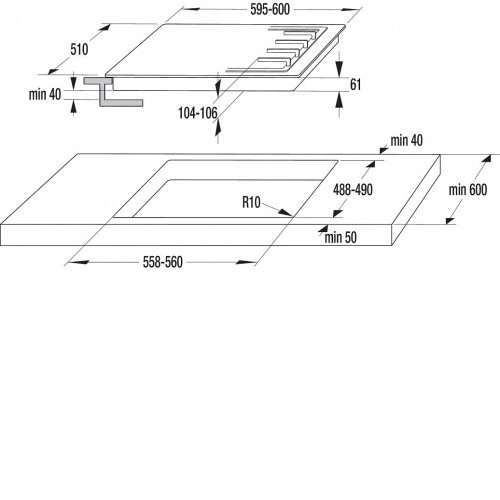 Комбинированная поверхность GORENJE kc621usc
