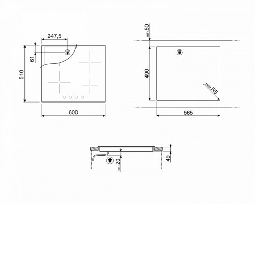 Варочная панель SMEG SE364TDM