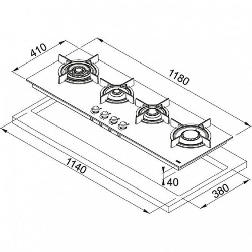 Варочная поверхность FRANKE FHCR 1204 3G TC HE WH C