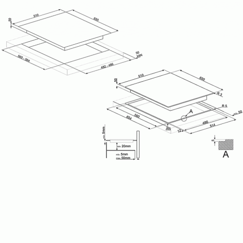 Варочная панель SMEG PV364LCN