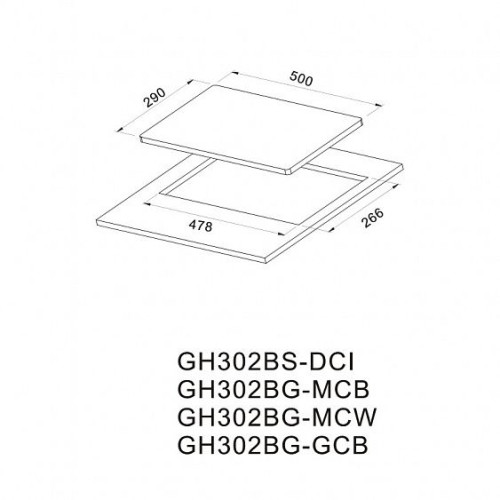 Поверхность MAUNFELD gh302bs-dci