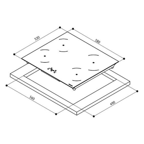 Варочная панель Faber FBH 64 BK (108.0536.625)