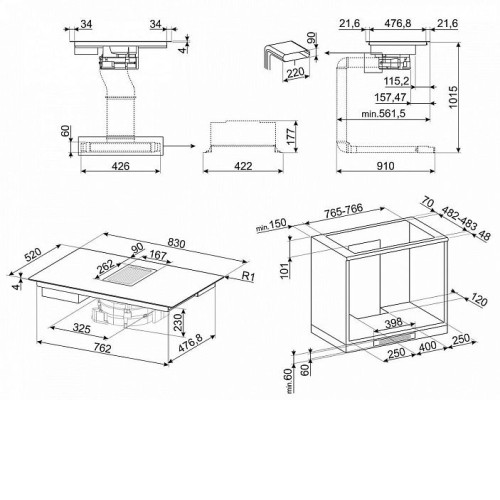 Индукционная варочная панель SMEG HOBD682D1