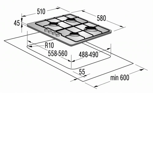 Поверхность GORENJE g 6n4 bx