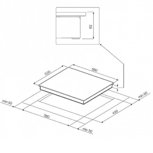 Индукционная варочная панель с facette GRAUDE IK60.1 WF