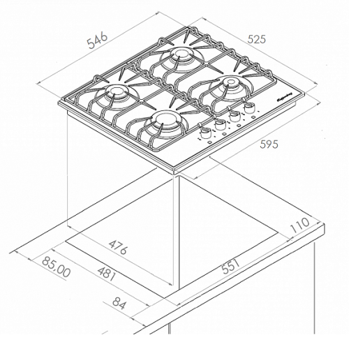 Варочная поверхность KUPPERSBERG FQ 602 W
