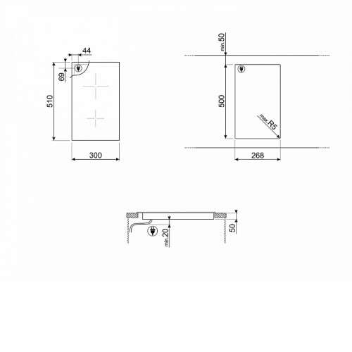 Поверхность SMEG SE232TD