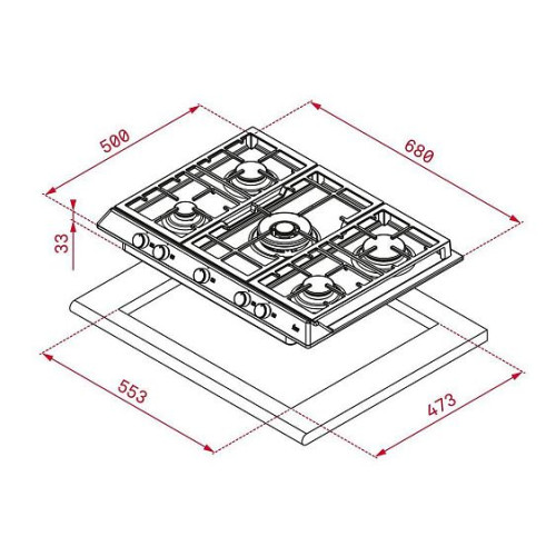 Поверхность TEKA EX/70.1 5G AI AL DR CI (40212304)
