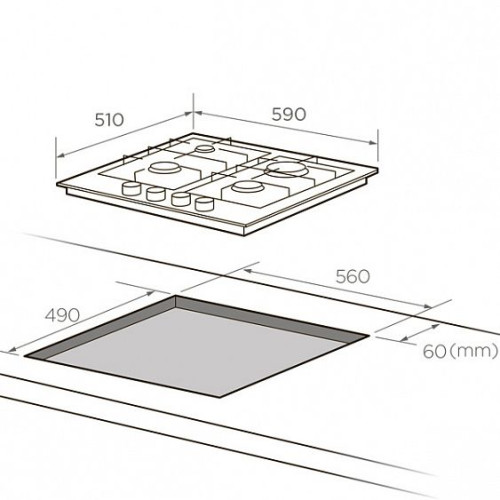 Газовая панель Midea MG 697 TX