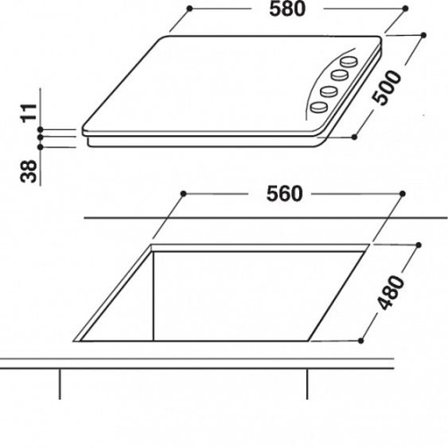Газовая поверхность INDESIT PAA 642 /I(BK)
