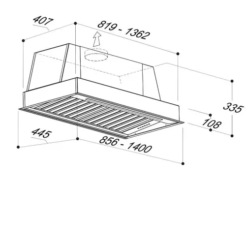 Вытяжка SIRIUS SL909 IX 140