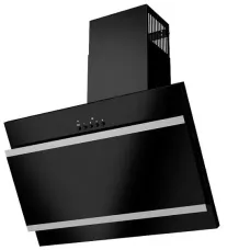 Вытяжка MAUNFELD tower g 50 black+satin strips (черный+черное стекло+сатин вставки)