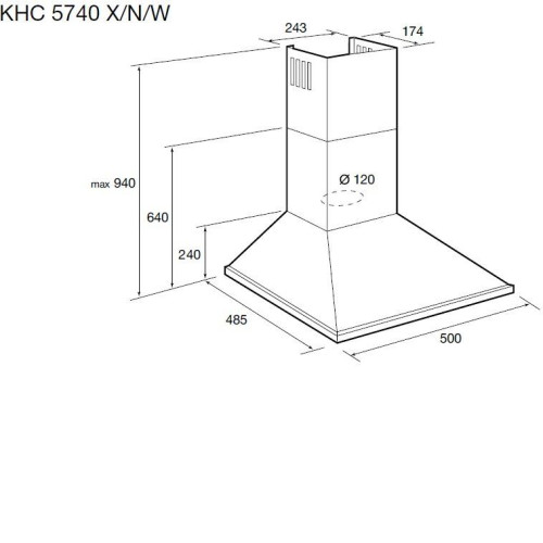 Вытяжка KORTING khc 5740 w