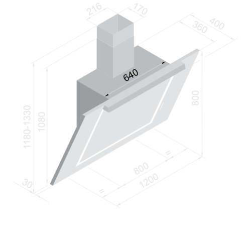 Вытяжка BELTRATTO cpg 120i