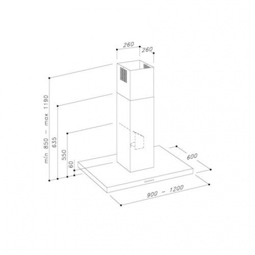 Вытяжка SIRIUS SIL5IX-EM 120