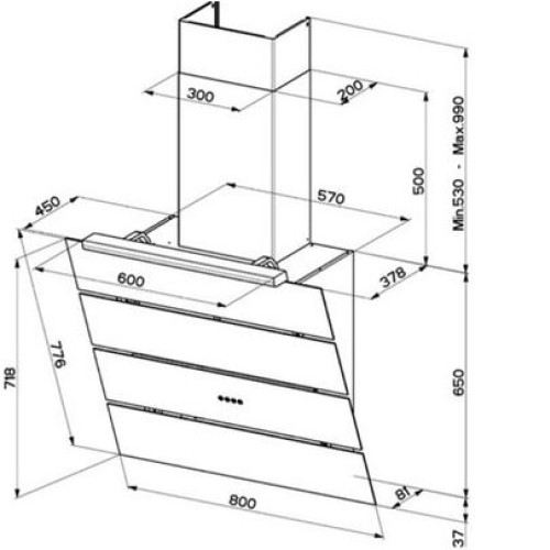 Вытяжка Faber Eko EG8 BK A80 черный (110.0256.162)