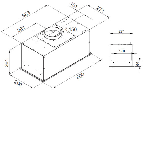 Вытяжка KUPPERSBERG IBOX 60 W