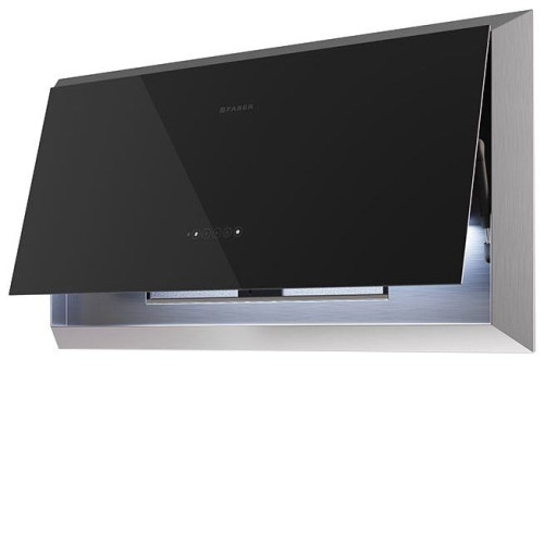 Каминная вытяжка FABER Twice Aries BK Glass/X A90