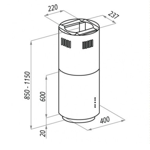 Вытяжка Maunfeld Lee WALL 40 WH