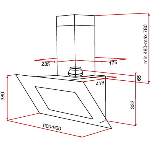 Вытяжка TEKA DVT 980 W (40483542)