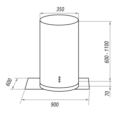 Вытяжка MAUNFELD berta plus 90 inox glass
